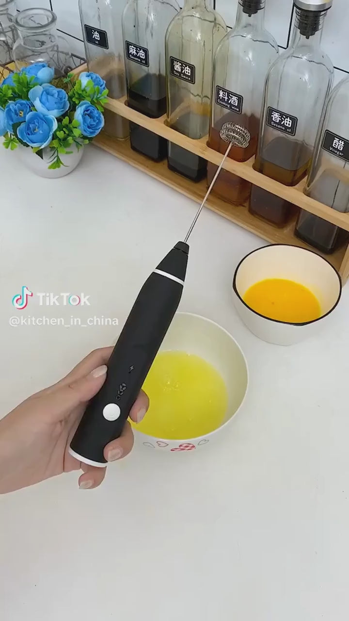 2-in-1 Rechargeable Coffee Beater & Electric Milk Frother – Smooth Mixing, Compact & Easy to Use