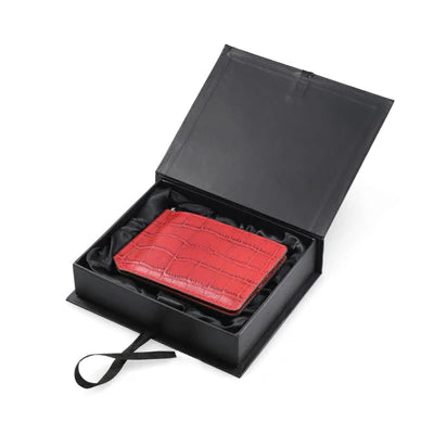 Men slim leather wallet